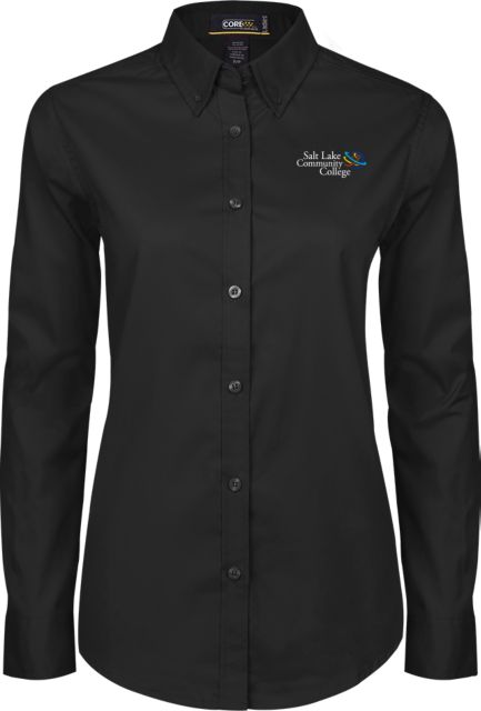 Salt Lake Community Womens Twill Button Down Long Sleeve  Instituitonal Mark - ONLINE ONLY